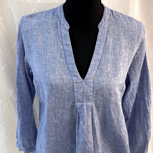 L.L.Bean Women’s 100% Linen Top Size Small - Picture 2 of 6